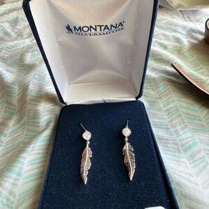 Montana Silversmiths Silver Feather Drop Earrings